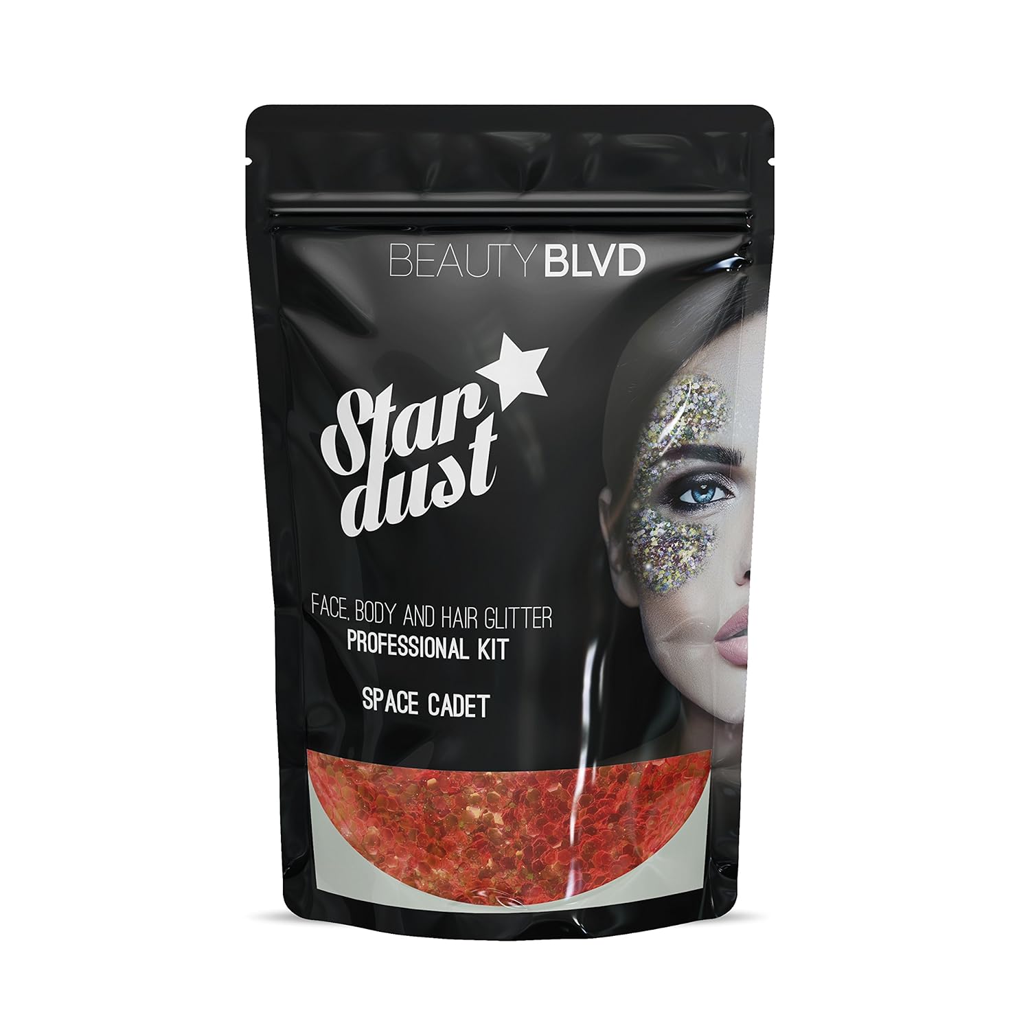 BeautyBLVD Stardust - Face, Body & Hair Glitter Pro Bag | Great for Festivals & Parties | Cosmetic Glitter | Cruelty Free (Space Cadet)