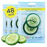 SpaLife Cucumber Korean Eye Patches | Dark Circles & Puffy Eyes Treatment | Nourishing Cucumber Eye Pads with Korean Skincare Extracts | Eye Mask for Puffy Eyes Daily Depuffing Eye Patches | 48 Count