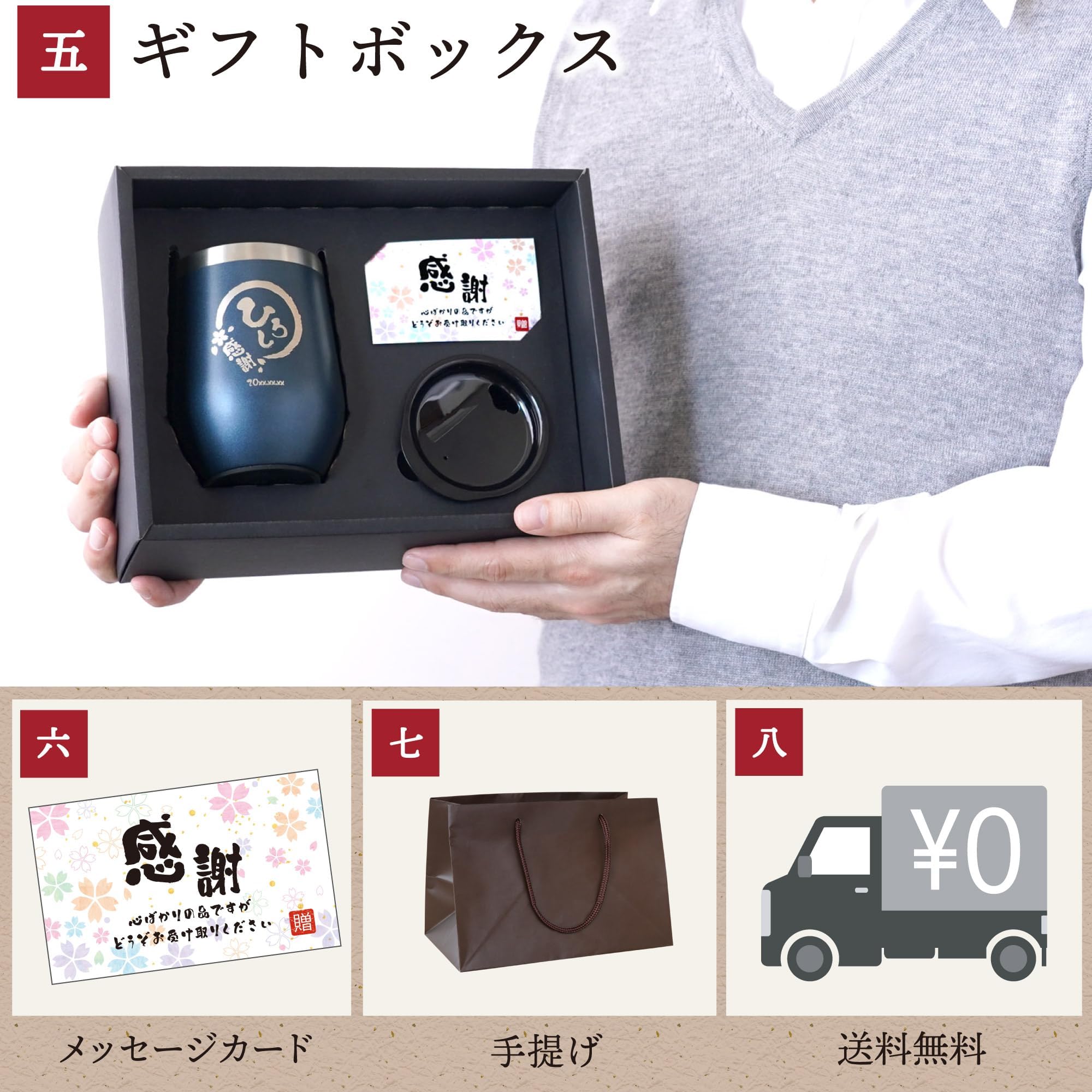 Amazon | 喜寿祝い 古希祝い 男性 名入れ ステンレス タンブラー 蓋