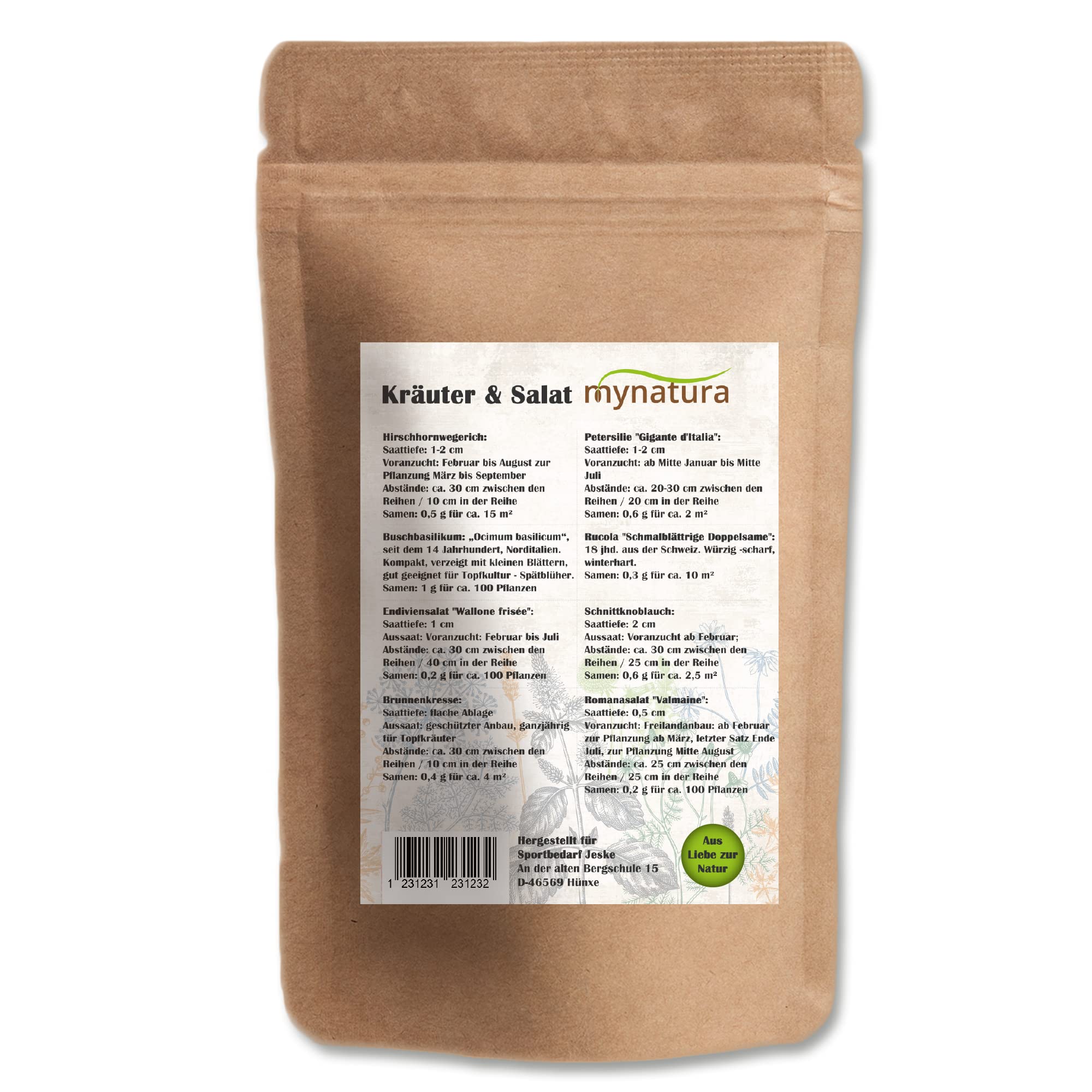 mynatura 8 historische Saaten – Kräuter & Salat Raritäten | Blüten | Blumen | Garten | Bienenfreundlich | Bienen | Artenschutz (3xSet)