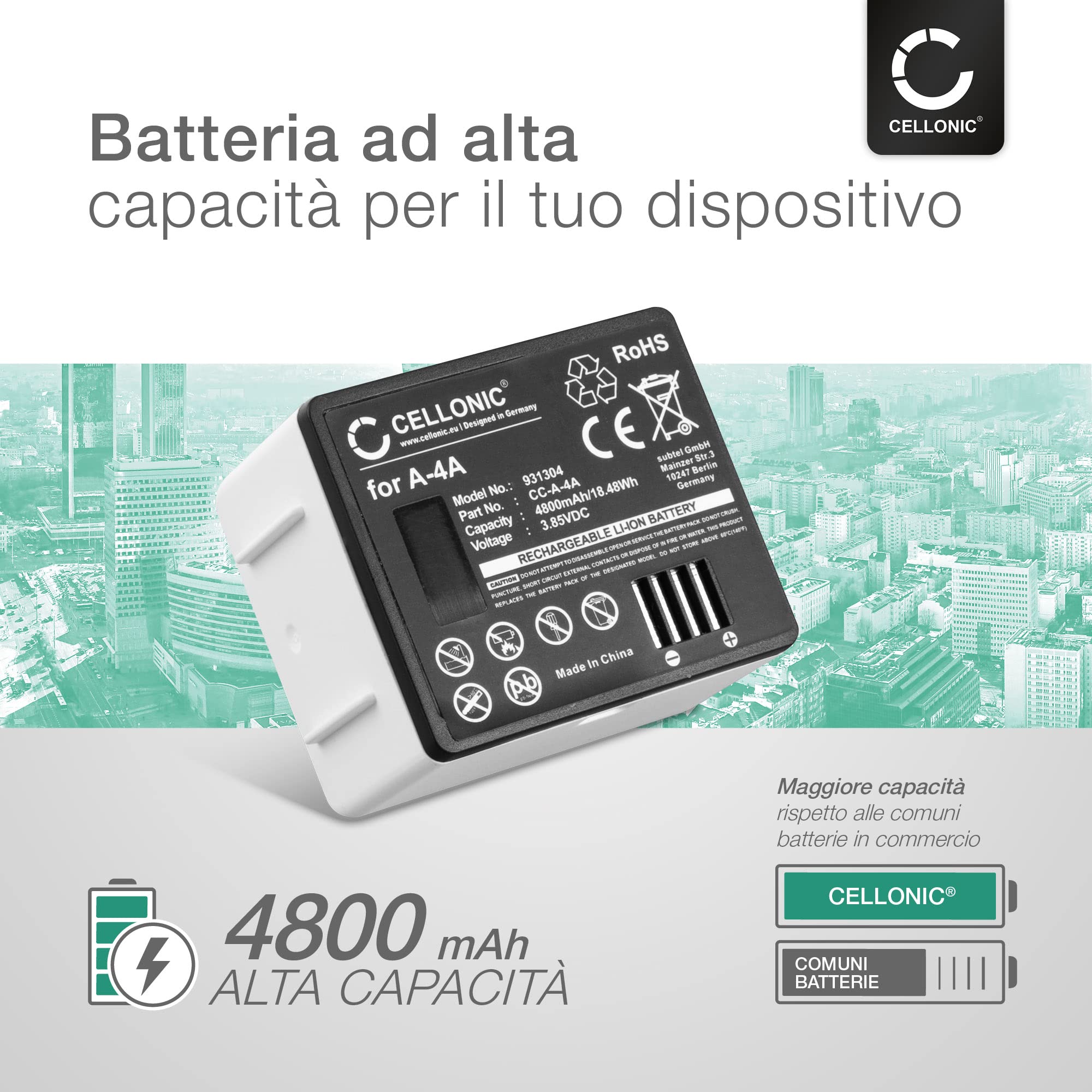 2 Batterie PATONA Per Insta360 Ace E Ace Pro – 1750mAh, 3.85V, Li-ion, Con Chip Info Per Durata Residua