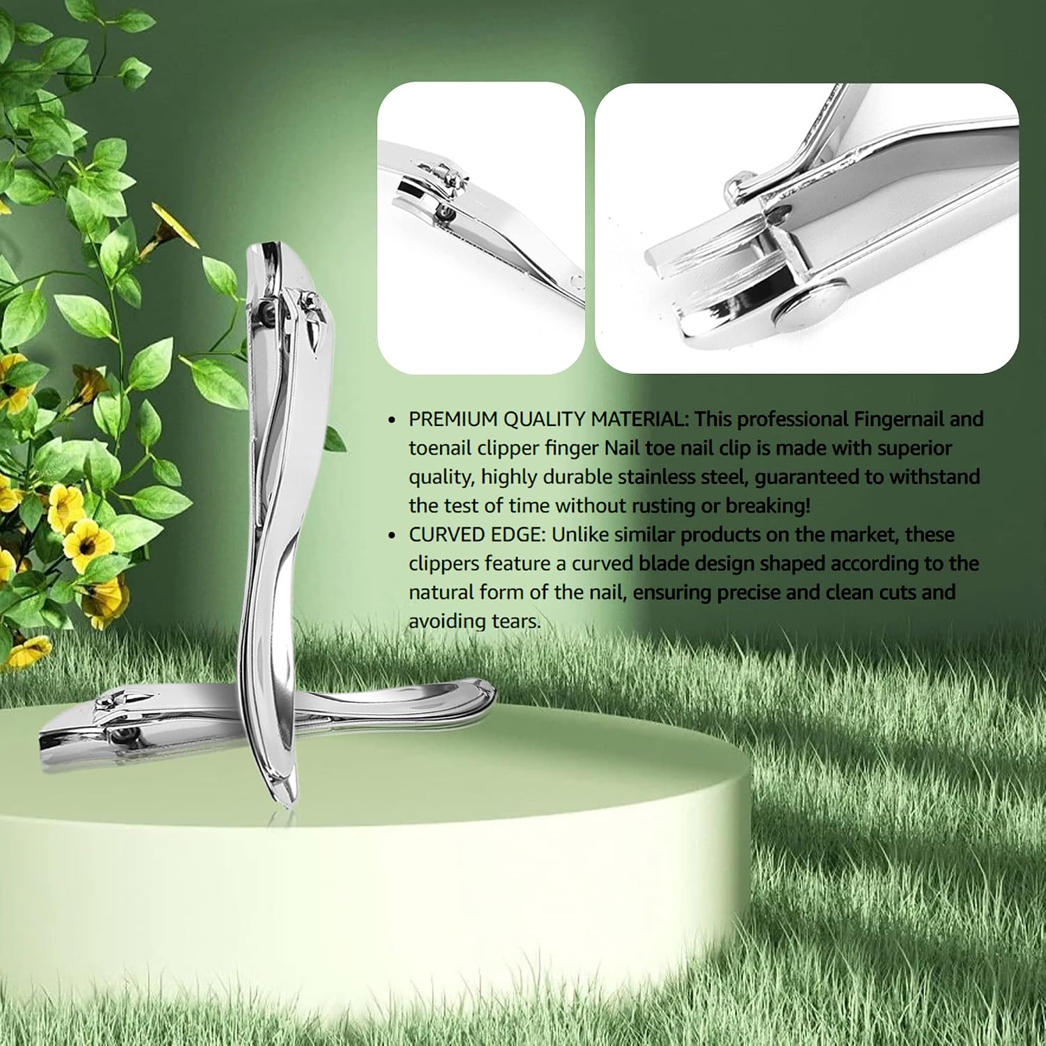Soft 'N Style Fingernail or Toenail Side Nail Clipper Cutter - 1 pc