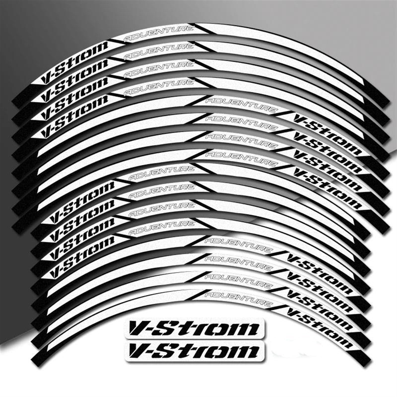 Stickers Motorcycle Reflective Rim Edge Stripes Wheel Stickers for Suzuki DL650 DL1000 for V-Strom 1050 XT 650(Style 1)