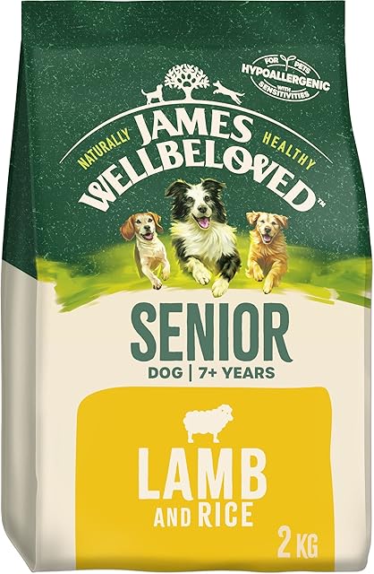 James Wellbeloved Senior Lamb and Rice 2 kg Bag, Hypoallergenic Dry Dog Food