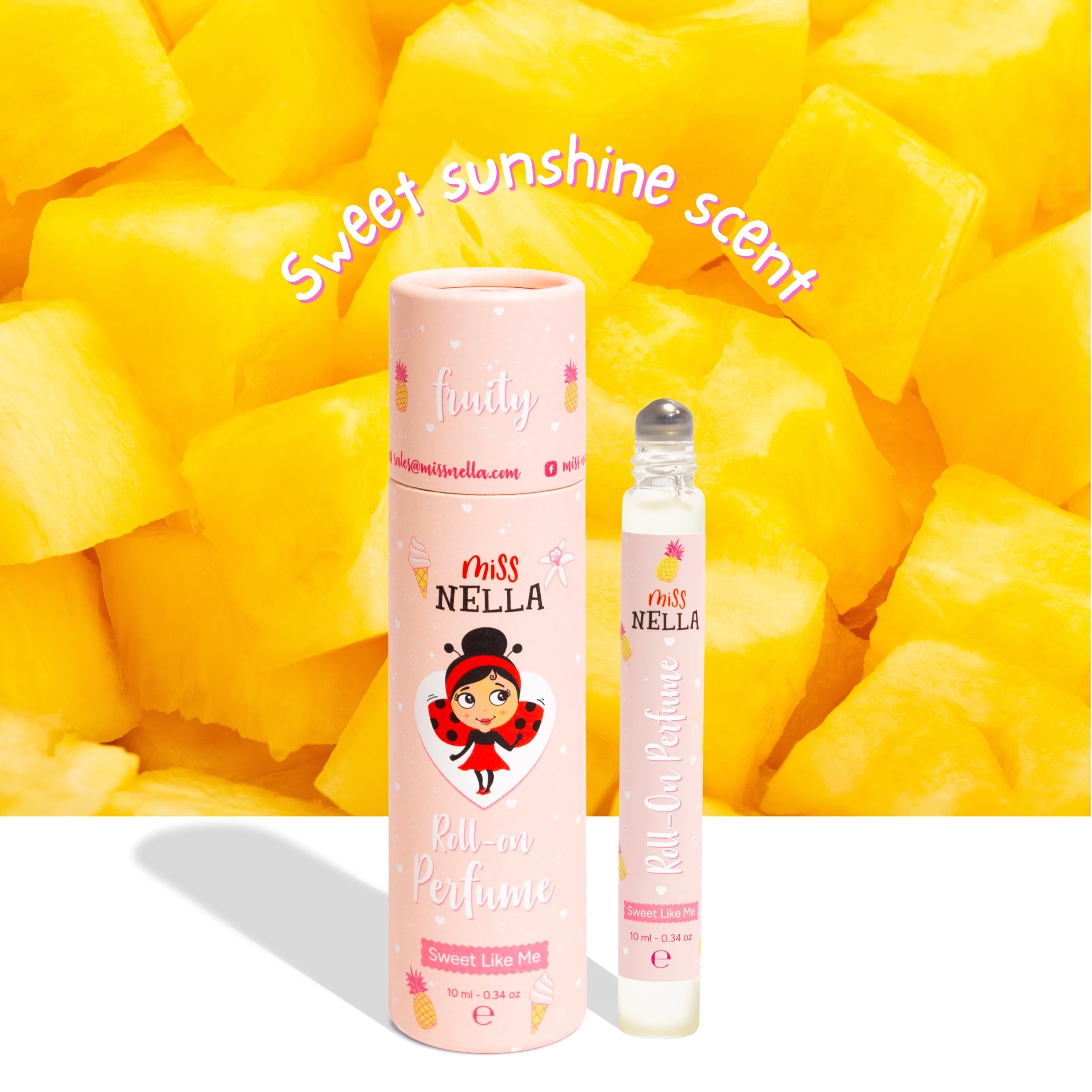 Miss Nella 2 perfume set [Cool Like Me/Sweet Like Me]- Safe & Non-Toxic Roll On Oil Perfume for Toddlers, children and teens, Natural Based Formula