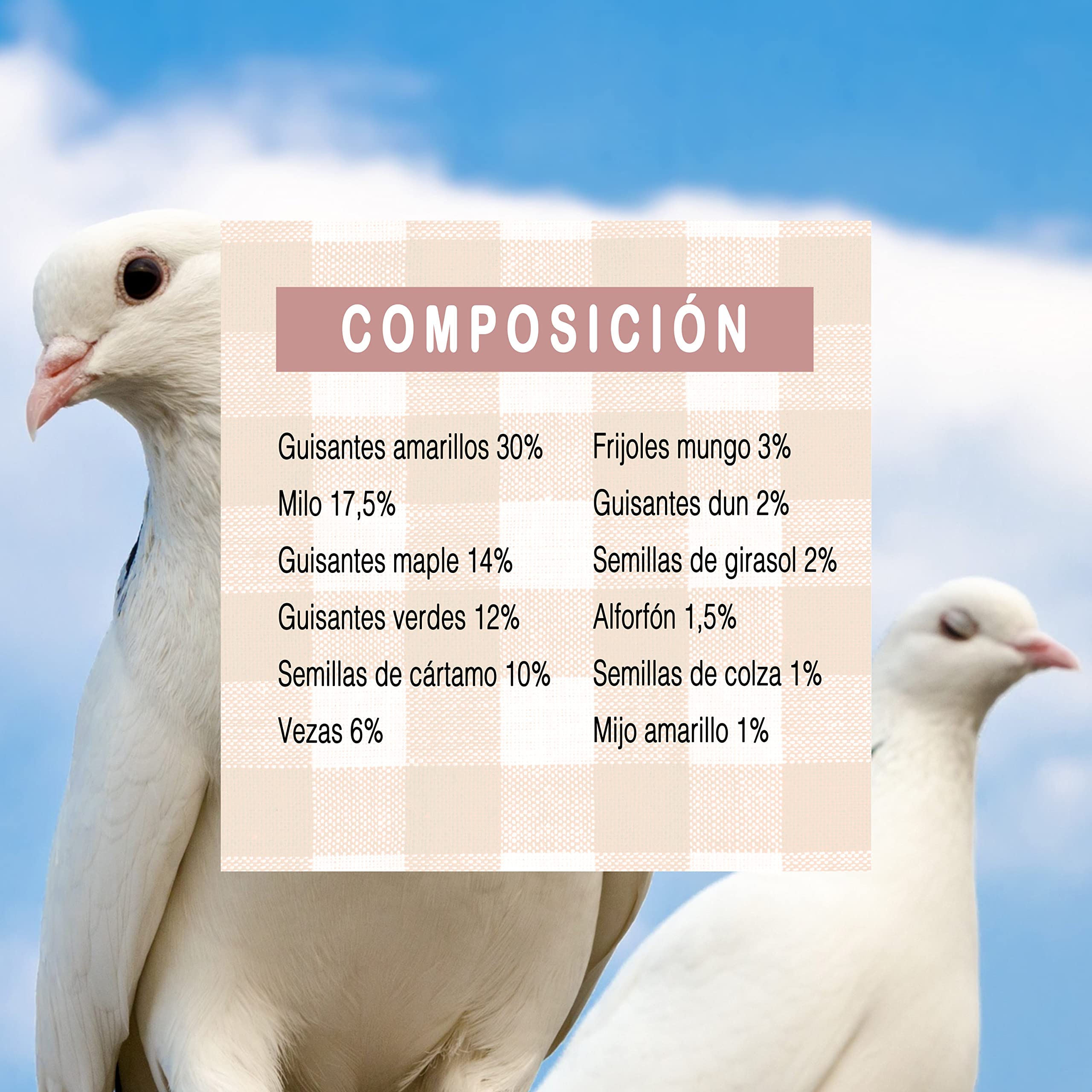 Comida Palomas. Mixtura y Cereales para Palomas. Gra-Mix Pigeon de Versele laga (20 kg)