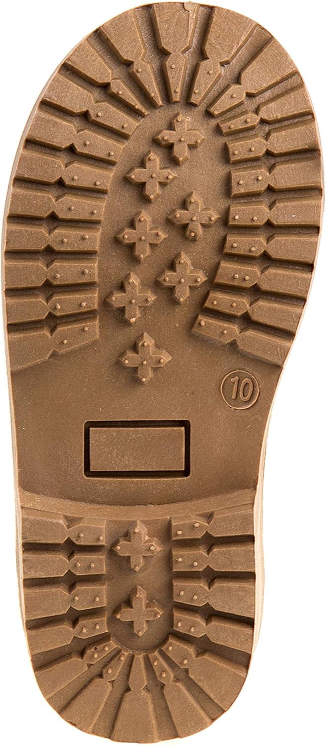Rugged Bear Kids Hiking Outdoor Workboot Walking Winter Hiking Climbing Snow Boots For Kid - Black/Tan/Pink (Toddler/Little Kid/Big Kid)
