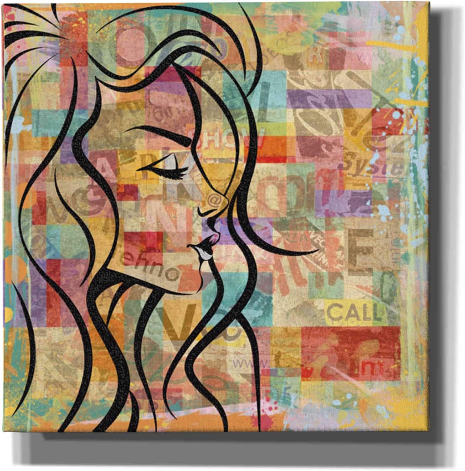 Epic Graffiti 'Billboard 2' by Karen Smith, Canvas Wall Art, 12"x12"