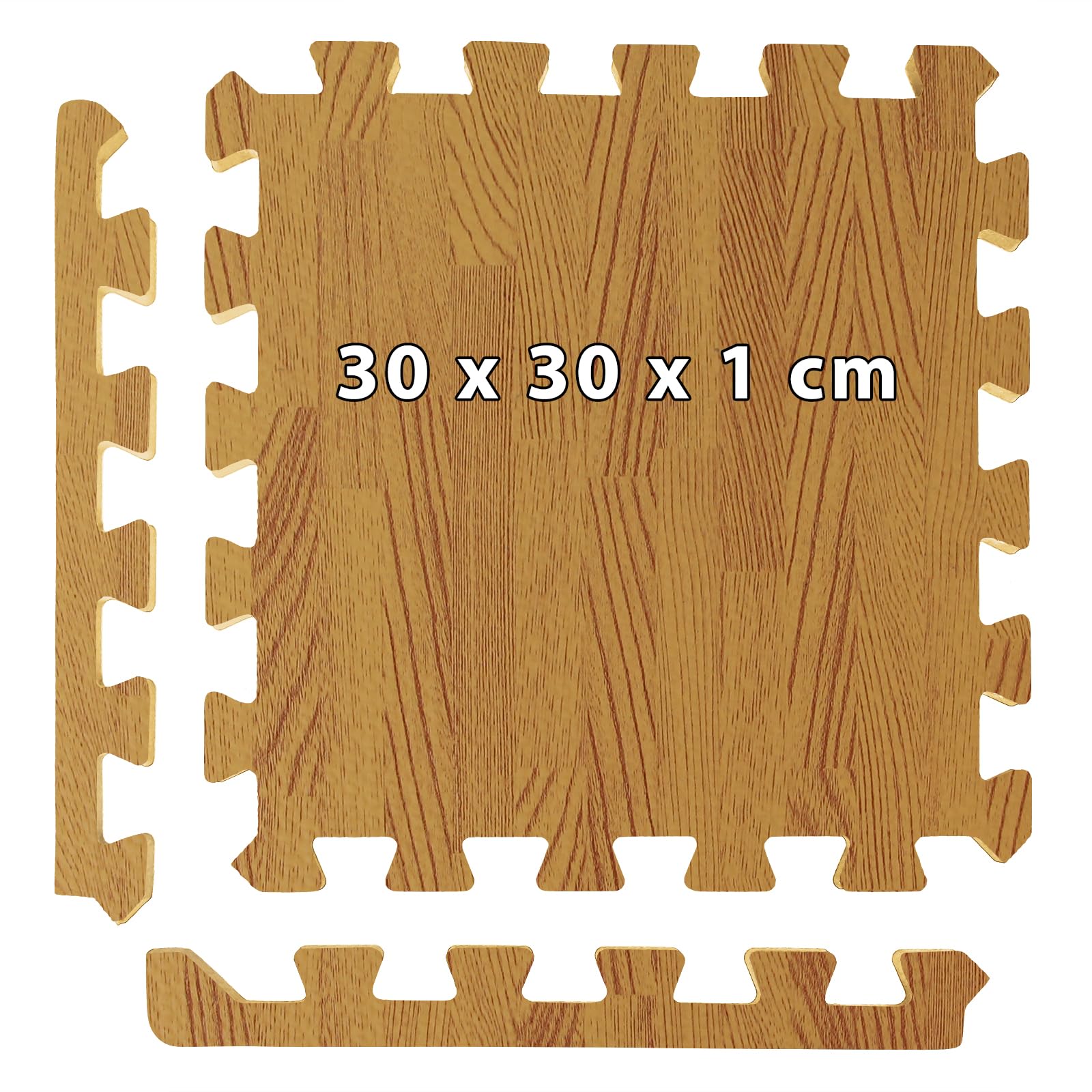 ALPIDEX 1,95 m² Tapis Protection Sol 21 Pièces 30 x 30 x 1 cm Tapis Bordures Fitness Sport Puzzle Dalle Mousse Gym Garage Piscine Isolation