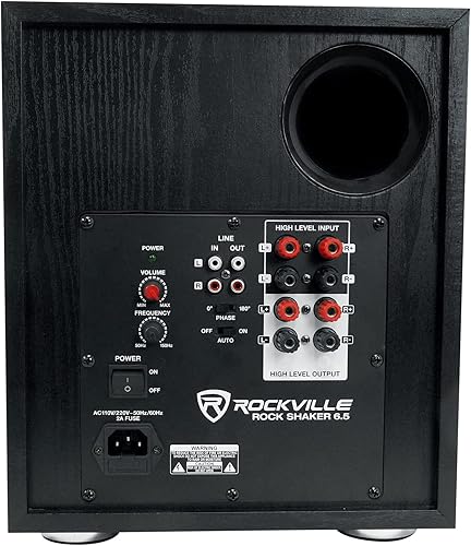 Miniatura 4 de Rockville Rock Shaker - Subwoofer de cine en casa de 6.5 pulgadas con 200 W