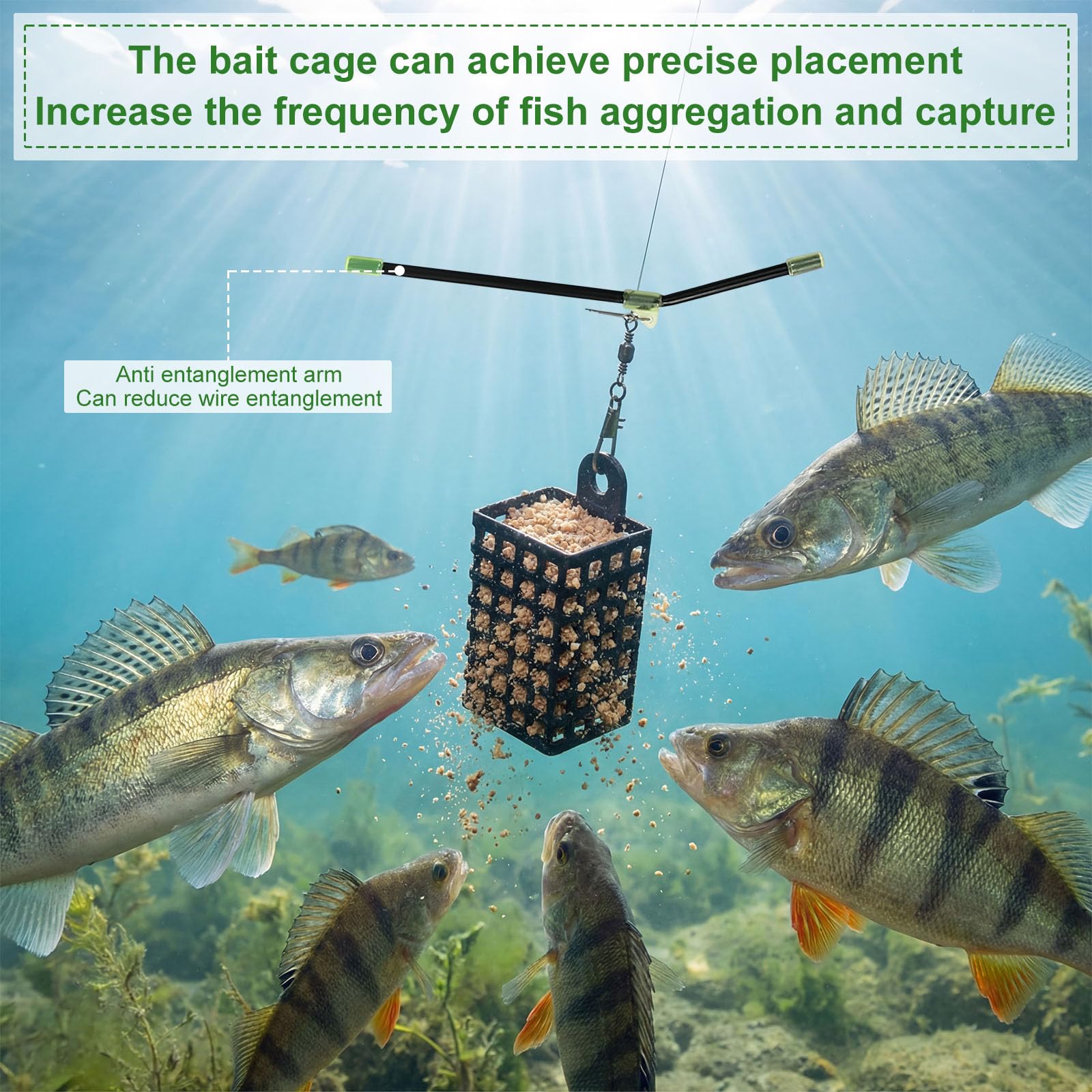 Cage Feeder Méthode Feeder 26 Pièces Métal Émerillons Mangeoires Pêche Rivière Étang 10-60g