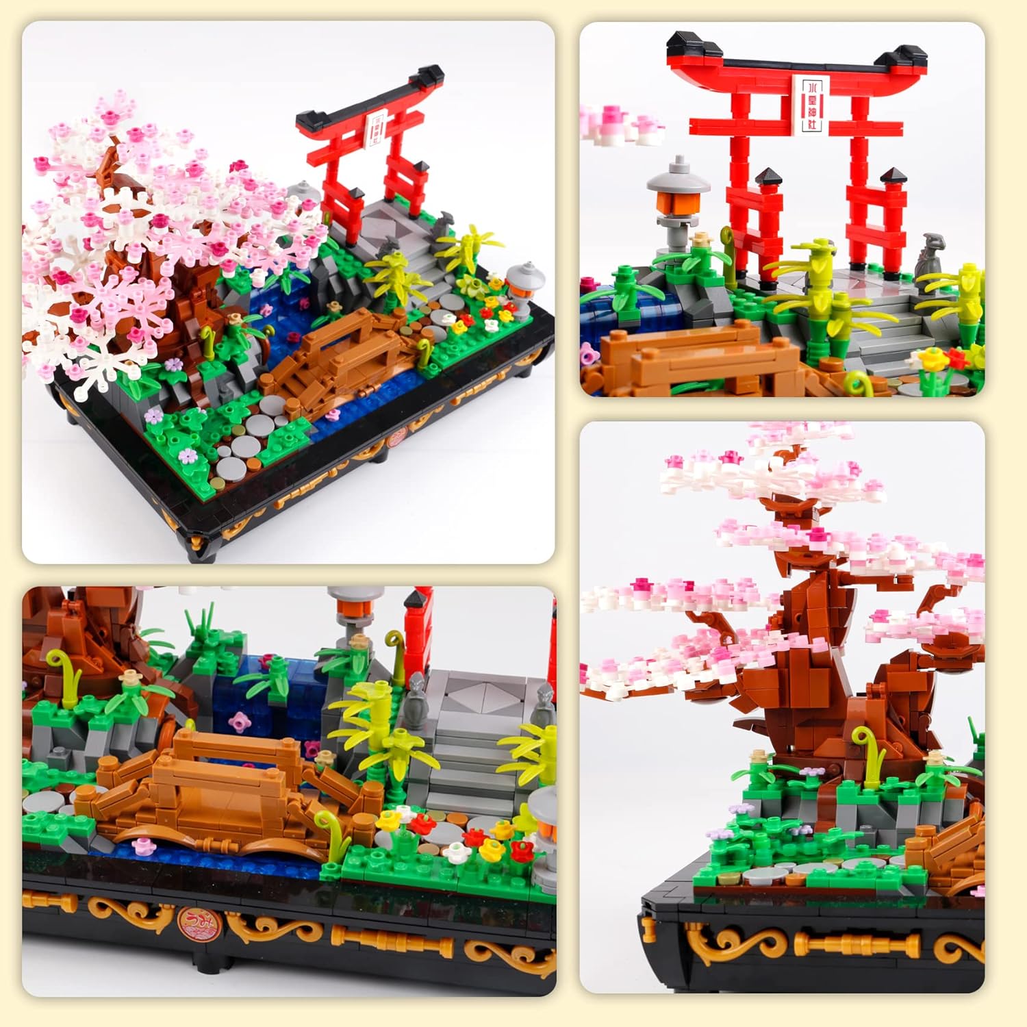 Cherry Blossom Meaningful Bonsai Tree Building Sets,Japanese Style Sakura Tree Mini Building Blocks(1286 PCS),Enjoy Your Own Beautiful Display Show, Present for Kids and Adults - Image 2