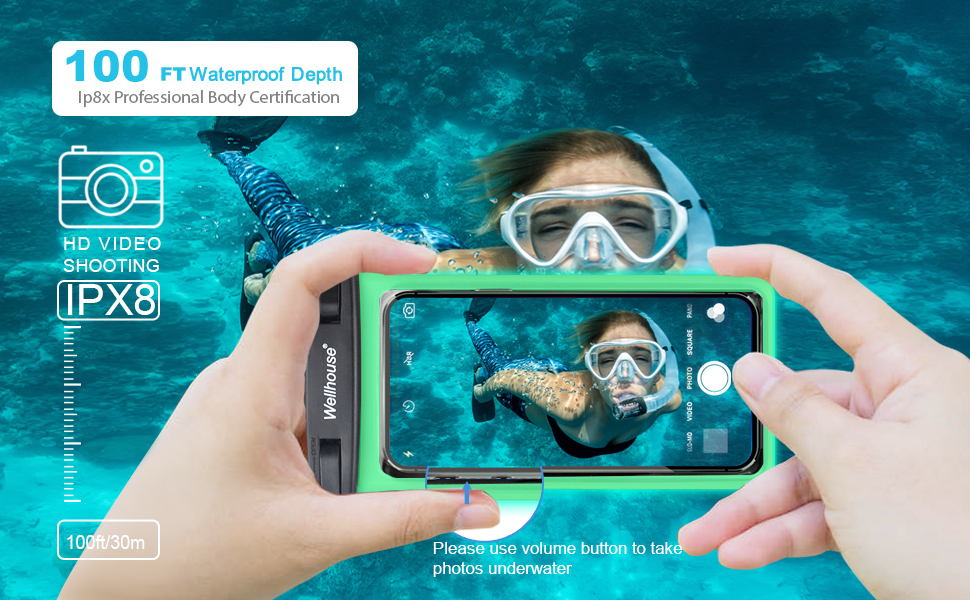 Amazon.com: wellhouse 3D Waterproof Phone Pouch with Lanyard,Premium  TPU100FT Deep Waterproof Phone Case for iPhone 17 16 15 14 13 12 Pro Max XS  Samsung,Snorkeling, Surfing, Kayaking,Skiing,Hot Springs : Cell Phones &  Accessories
