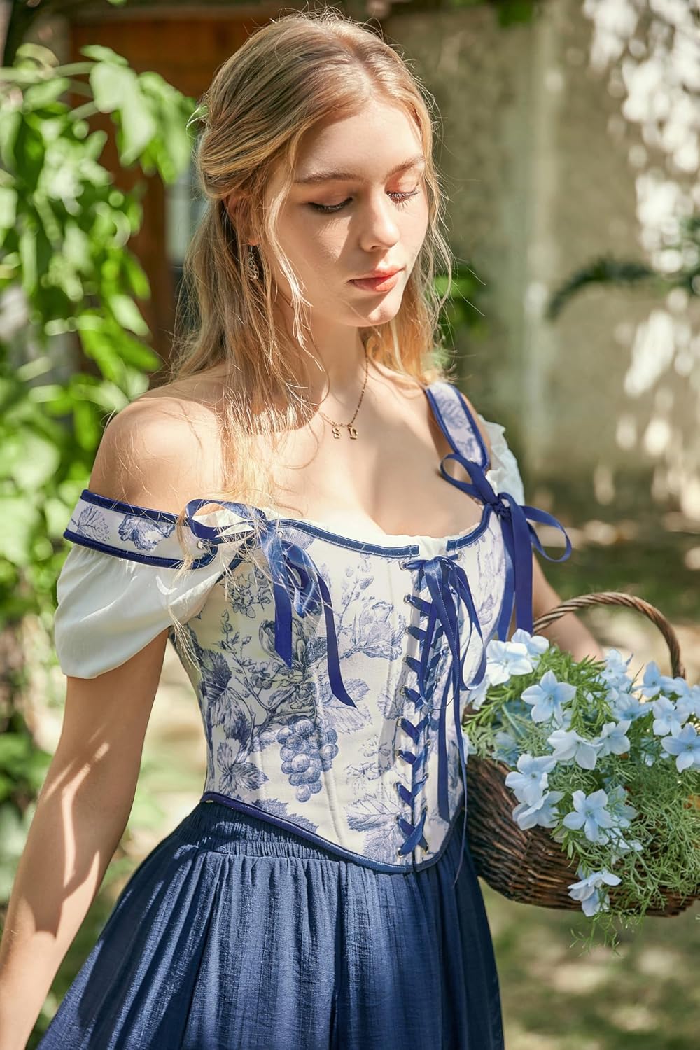 Scarlet Darkness 2026 Renaissance Corset Tops for Women Floral Lace-Up Overbust Bustier Bodice - Image 6