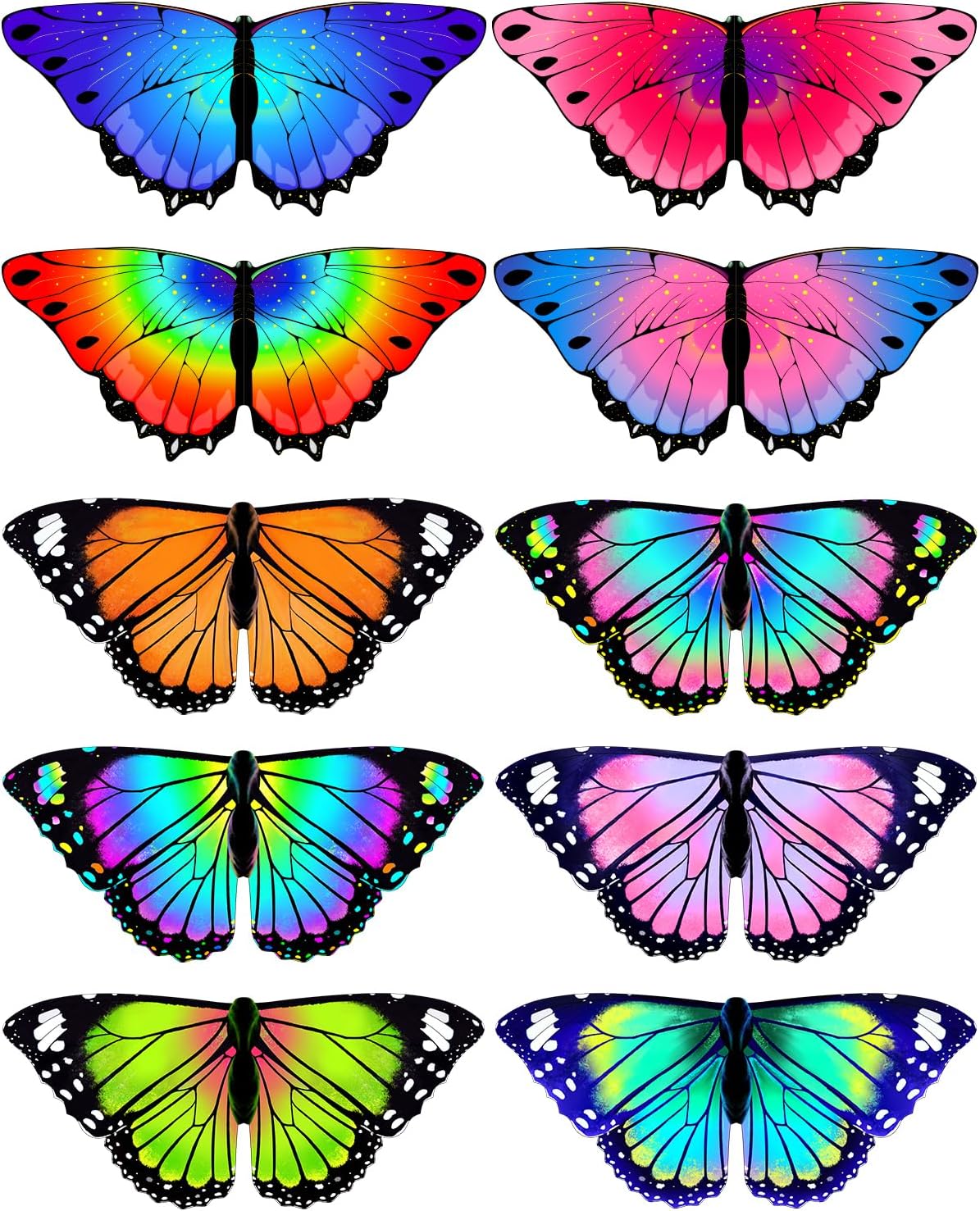 iROLEWIN Toddler Kids Butterfly-Wings for Girls Butterfly-Costume 10 Bulk Fairy Dress Up Wings as Boys Christmas Party Favors