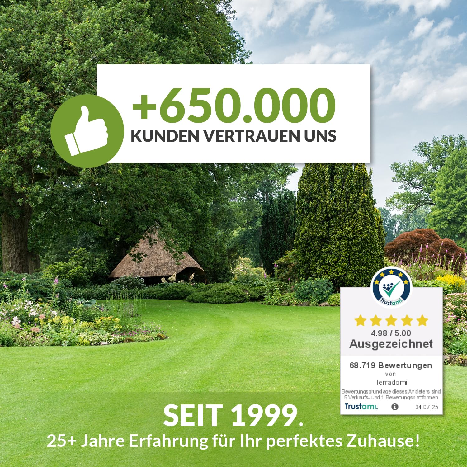 Terra Domi 500 ml Rasenunkrautvernichter für bis zu 600 m² Rasenfläche, Referenzmittel: Dicotex stark gegen übliche Unkräuter & schwer bekämpfbare Arten, Herbizid für den perfekten Garten