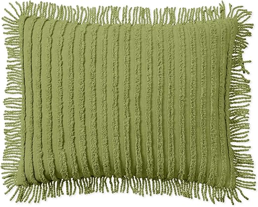 BrylaneHome Chenille 100% Cotton Sham - King, Sage