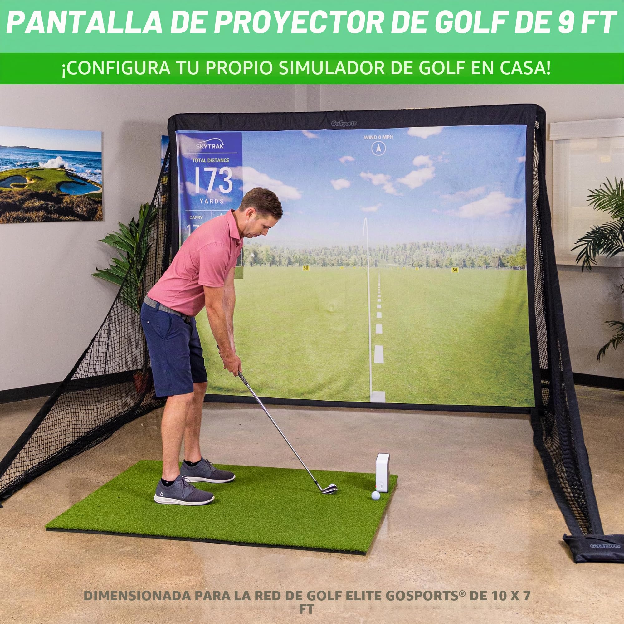 GoSports Pantalla de Impacto para simulador de Golf - Elige el tamaño