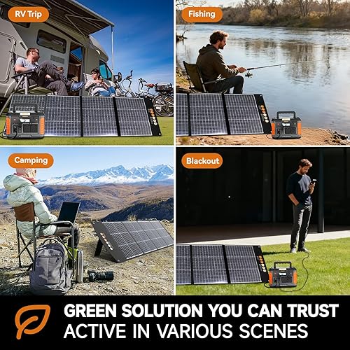 Miniatura 9 de BALDR Paneles solares monocristalinos de 200 W, cargador solar plegable portátil para generadores solares y centrales eléctricas portátiles, kit de