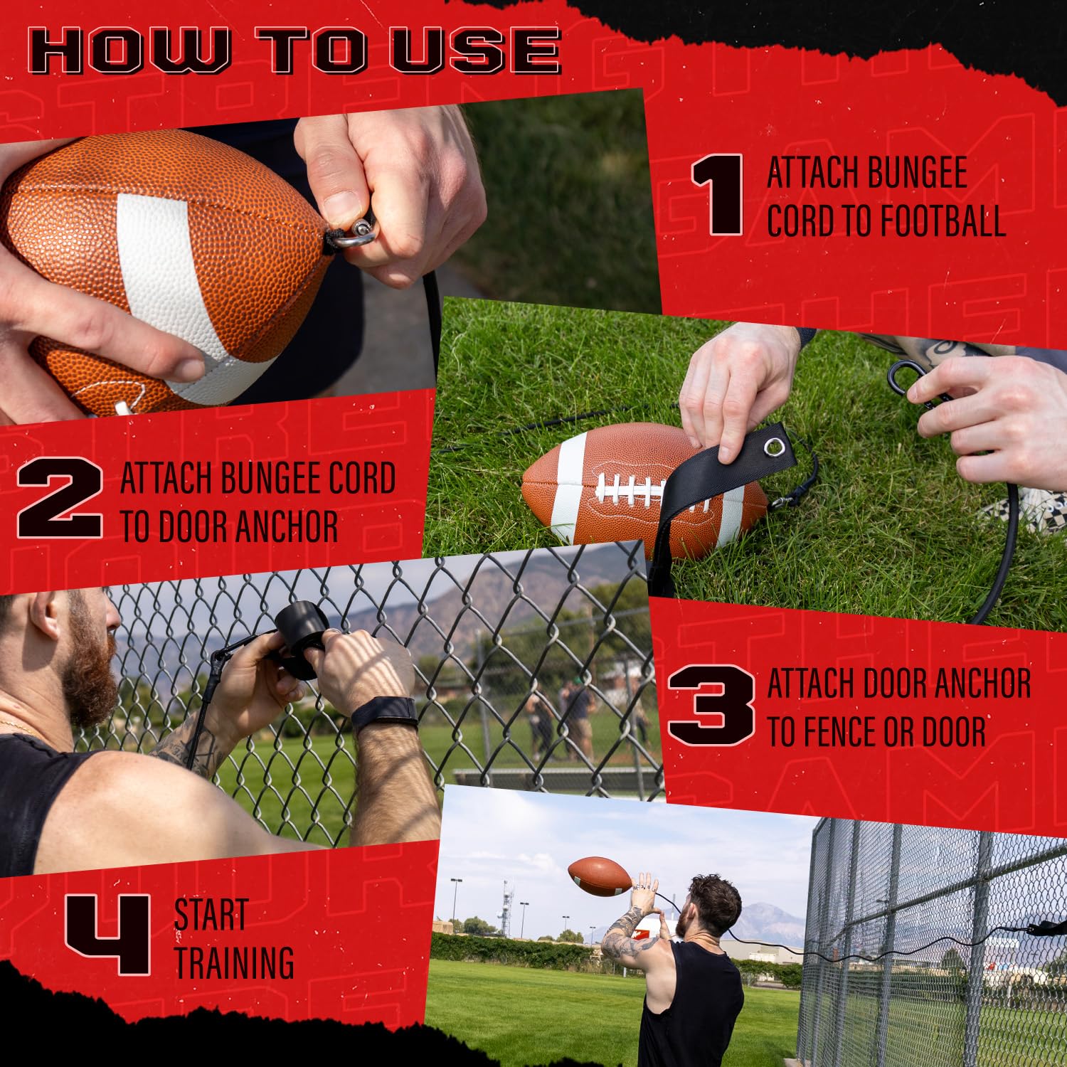 Football Net Official Size Football Pass Back Trainer Practice Throwing