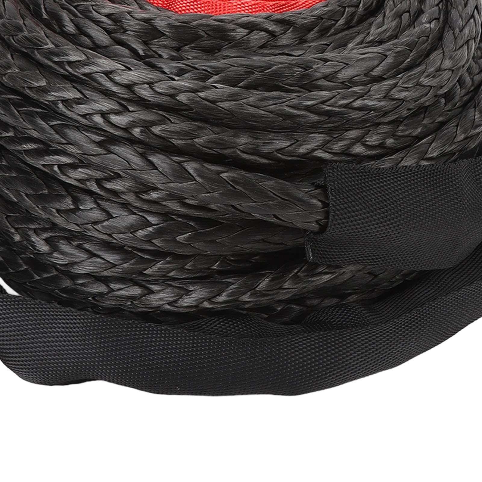 FILFEEL Syntetyczna Lina Wyciągarki z tuleją ochronną 9,5 Mm X 7,5 T Kabel o Wysokiej Wytrzymałości do Pojazdu Terenowego 4WD ATV UTV SUV