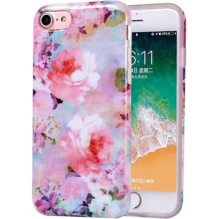 Amazon Com Iphone 6 Case For Girls Iphone 6s Case Women Best Protective Cute Slim Pink Glossy Soft Flexible Clear Rubber Tpu Silicone Cover Phone Case For Iphone 6 6s Bloom Flower