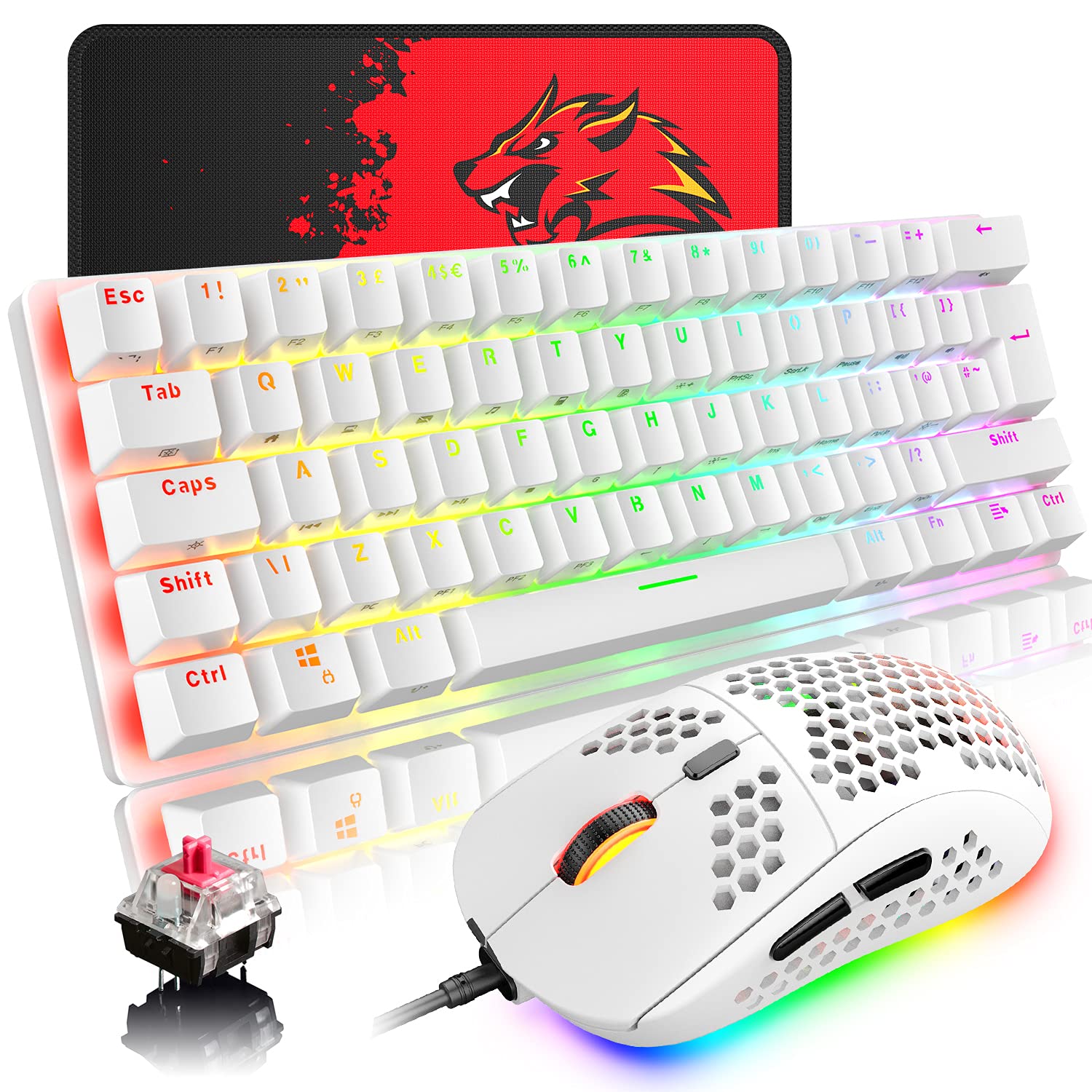 Amazon.co.jp: 有線ゲーミングキーボード マウスコンボ クロマRGB