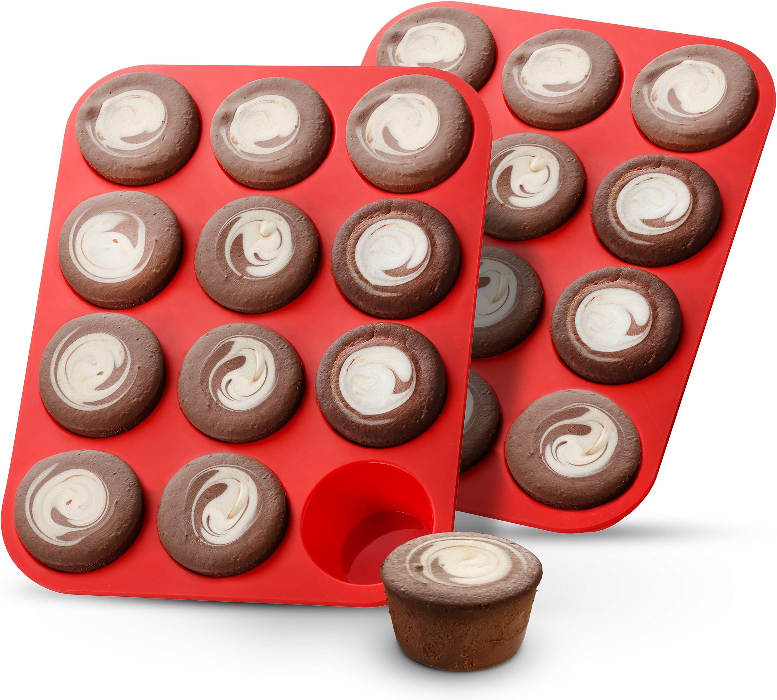 Superior Quality 12-Cup Silicone Mold – Non-Stick Muffin Pan Crafted of Thick, Solid Silicone. BPA-Free, Food-Grade Cupcake Pan | Dishwasher-Safe & Heat-resistant. Effortless Release (2)