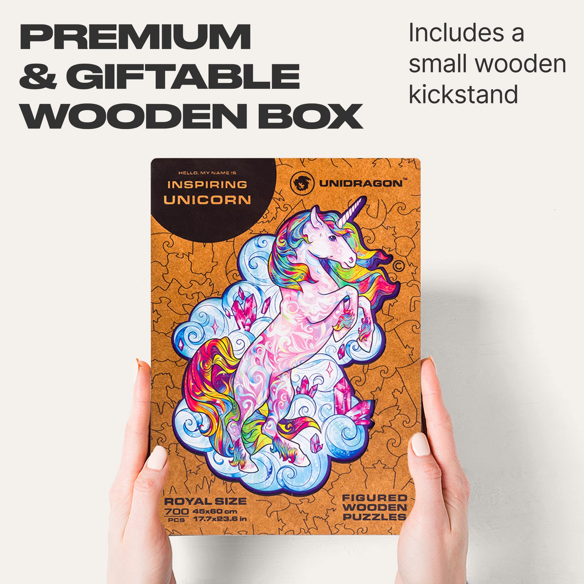 Amazon | UNIDRAGON オリジナル木製ジグソーパズル-刺激的なユニコーン