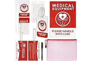 29-Piece Medical Travel Tag Kit for Your Respiratory Devices