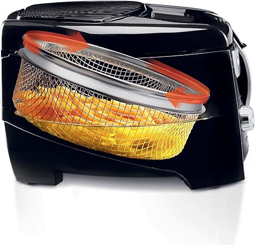Miniatura 2 de DeLonghi D28313UXBK Roto freidora, color negro y plateado.