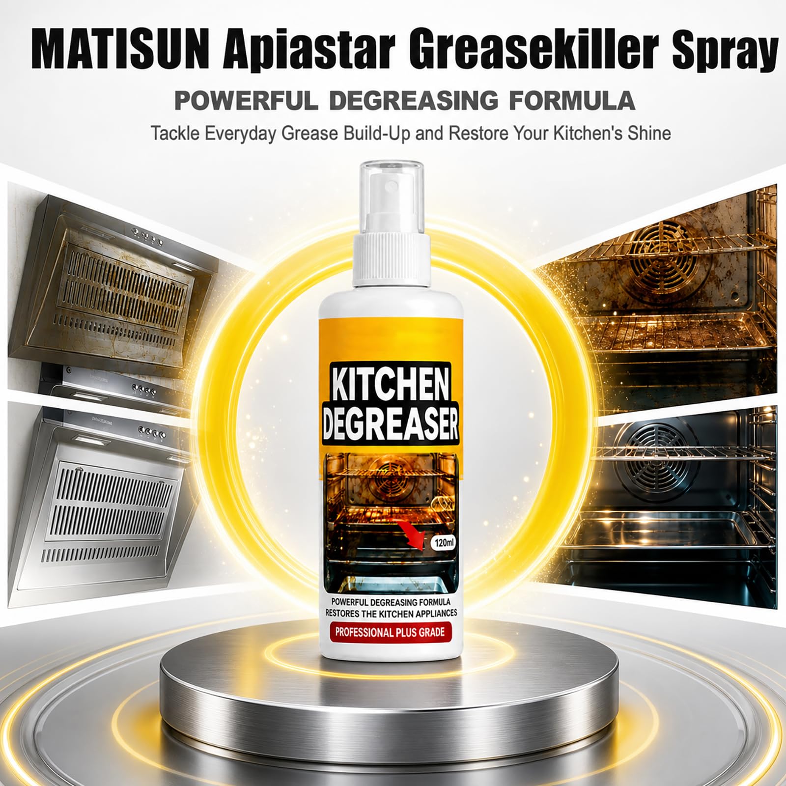 Grill Degreaser Spray Heavy Duty Cleaner For Outdoor Grills (3 Pcs) | Cuts Through Tough Grease And Residue For Grills, Smokers, And Outdoor Cooking Areas