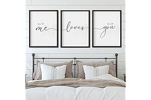 Cozy Couple Wall Decor for Doting Bedroom Ambiance (Set of 3)