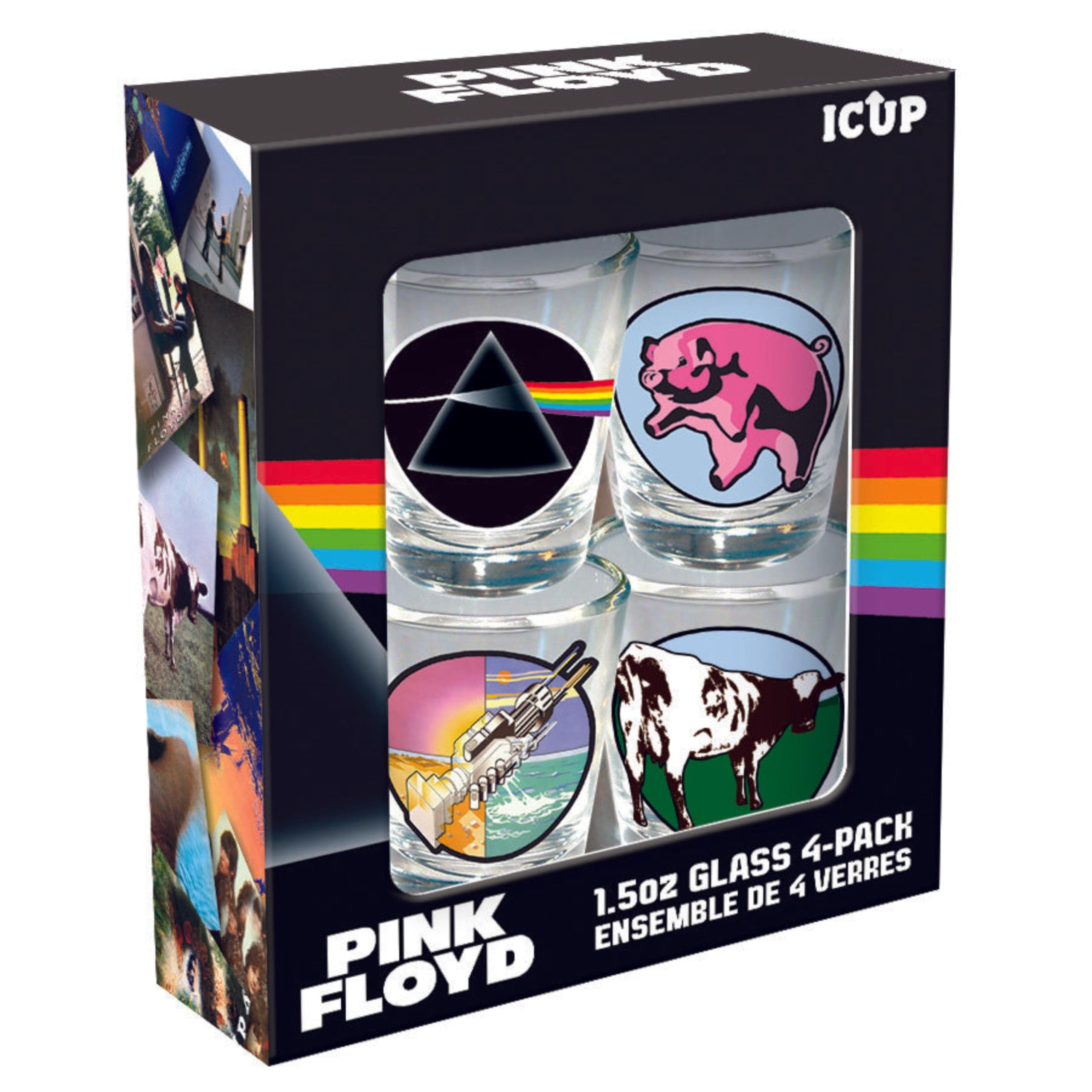 Amazon.com | ICUP Pink Floyd Icons 4 Piece Shot Glass Set: Shot