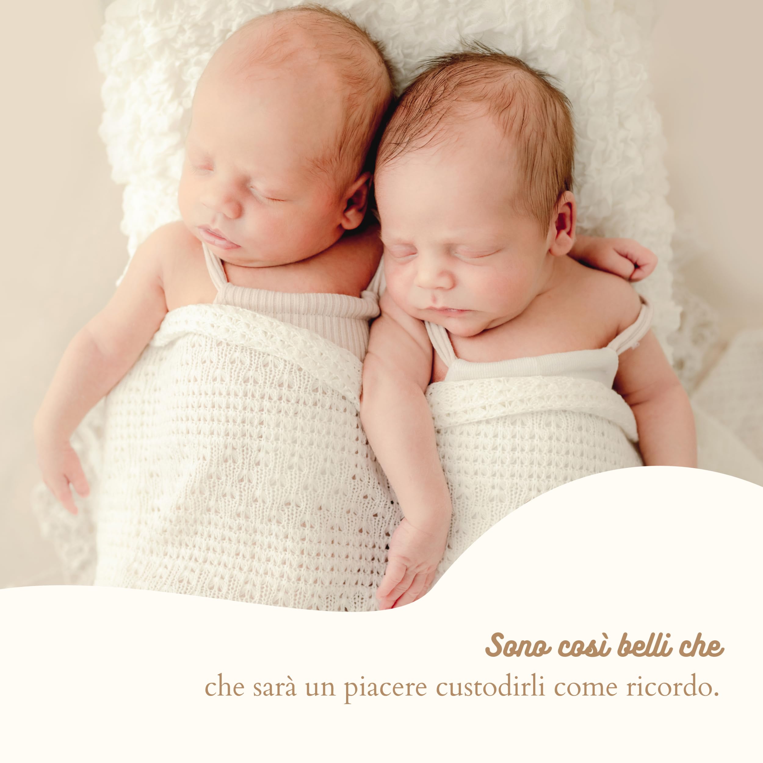 COCCOLE - Fiocco Nascita Bimbo Personalizzato Gemellare Azzurro - Fiocco Nascita per Gemelli in Tessuto Cotone Piquet - Fiocco Nascita Bimbo Personalizzato da Appendere in Casa e Regalare