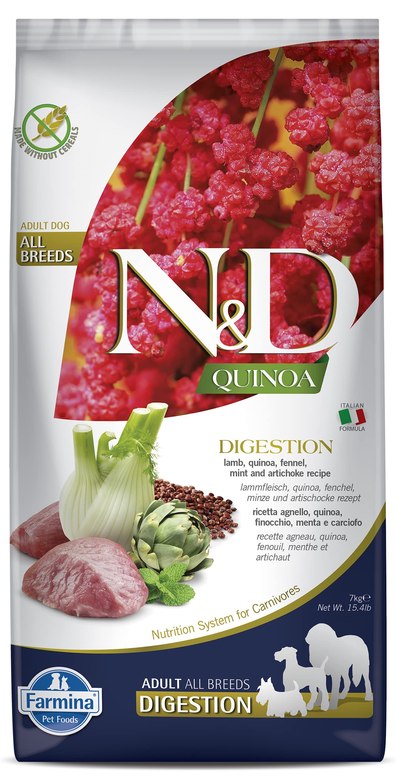 See full amazon price history chart for FARMINA PET FOODS N&D Quinoa Digestion Dry Dog Premium Pet Food, Grain-Free, Lamb Mint And Fennel, Adult Breed, 7 Kg FARMINA PET FOODS N&D Quinoa Digestion Dry Dog Premium Pet Food, Grain-Free, Lamb Mint And Fennel, Adult Breed, 7 Kg (B0B71K6F3W) Amazon Price History, Amazon Price Tracker