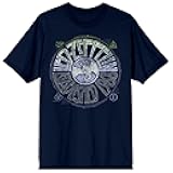Led Zeppelin Falling Icarus Established 1968 Adult Navy Crew Neck Short Sleeve T-Shirt - Large
