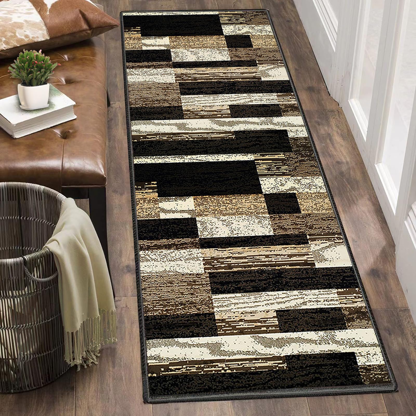 Fcenghox 142-A Carpet Runners For Hallways Non-Slip Kitchen Carpet Hallway Runner Rug 60 X 500 Cm Washable Kitchen Runner Rug Heavy Duty Hallway Hall Runner Narrow Rugs Door Mat Absorbent Floor Mat For Hallway