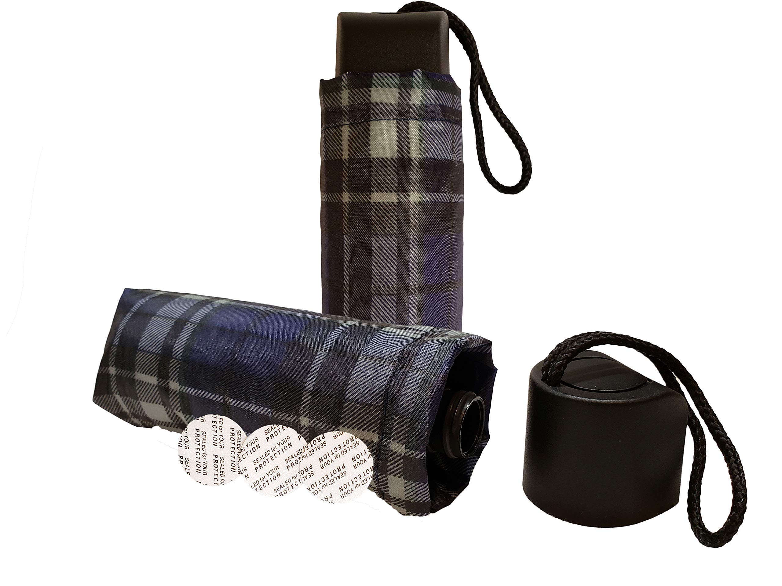 Umbrella Disguised Flask by SmuggleMug | BoozeBrella Hidden Container for Sneaking Drinks | Concealed Flasks for Women &amp; Men | Funny &amp; Sneaky Way to Hide Liquid | Undercover Containers (Blue Plaid)