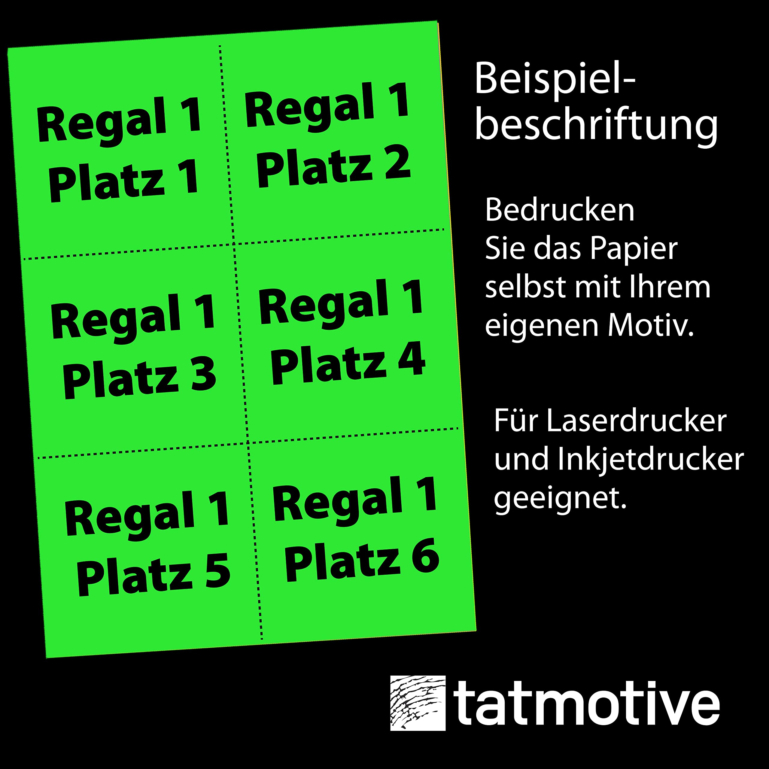 Neonpapier NEON Grün 1000 Blatt DIN A4 80 g/qm farbiges Briefpapier, Leuchtpapier