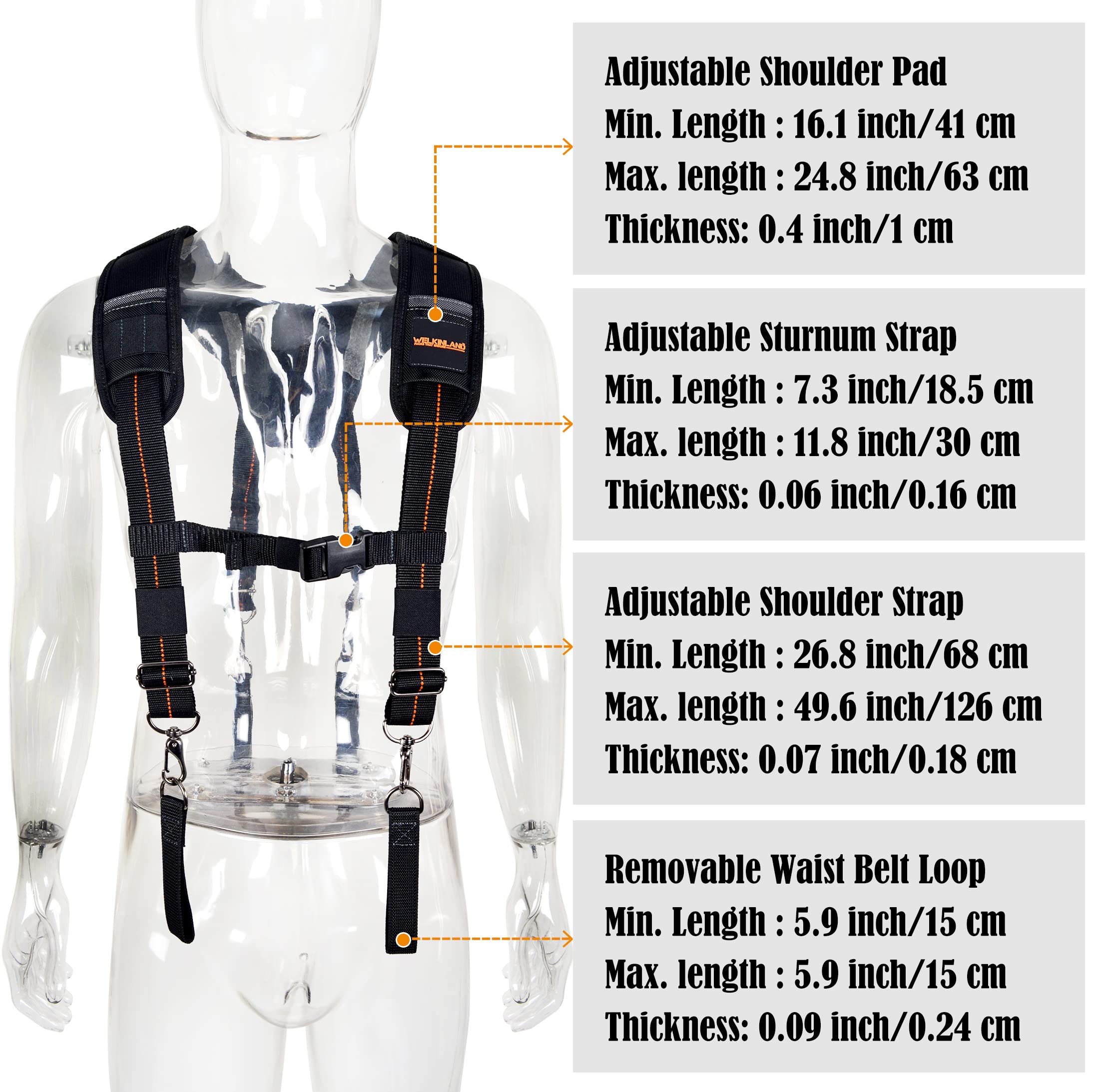 Bretelles de ceinture à outils de 6,3 cm avec bracelet magnétique, bretelles de ceinture à outils pour homme, bretelles à outils, porte-embout magnétique, porte-vis magnétique, bretelles magnétiques,