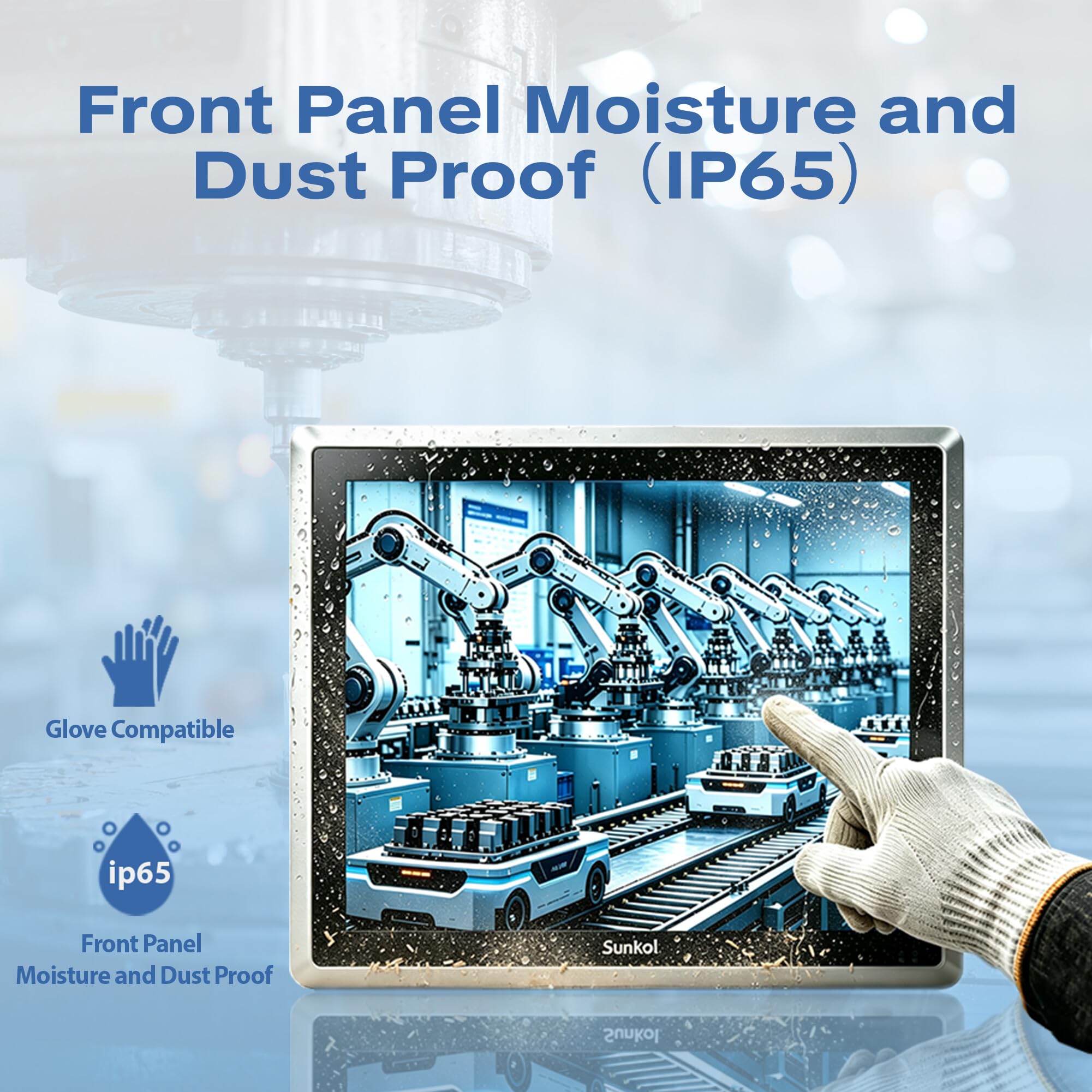 17" Industrie Panel PC lüfterloser IP65 Touchscreen All-in-One