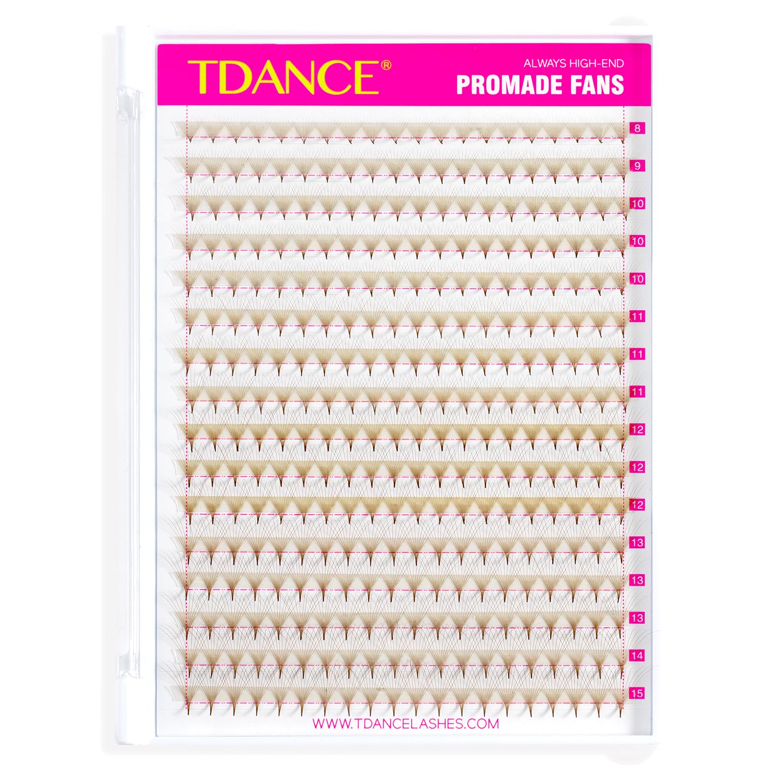 TDANCE Premade Fans Eyelash Extensions 320 Fans Pre Made Fans Lash Extensions Middle Stem Heat Bonded Premade Lash Fans Volume Lash Extensions(320-