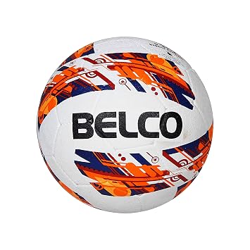 Belco Sports Red Cyclone Rubber Moulded Football Size 5