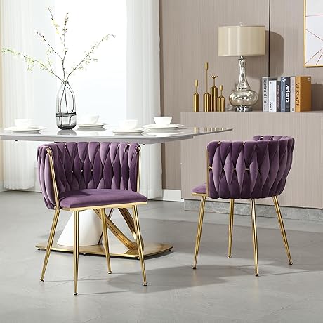 Purple Accent Chairs Set of 2: Dress Your Home in Velvet Luxury