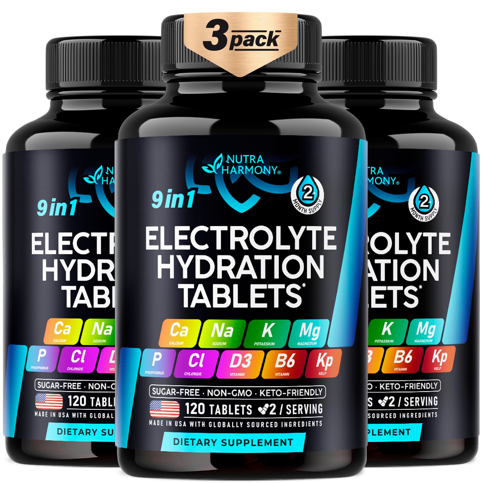 Electrolyte Tablets with Magnesium, Sodium, Potassium, Chloride - 120 Tabs — Amazon image 12