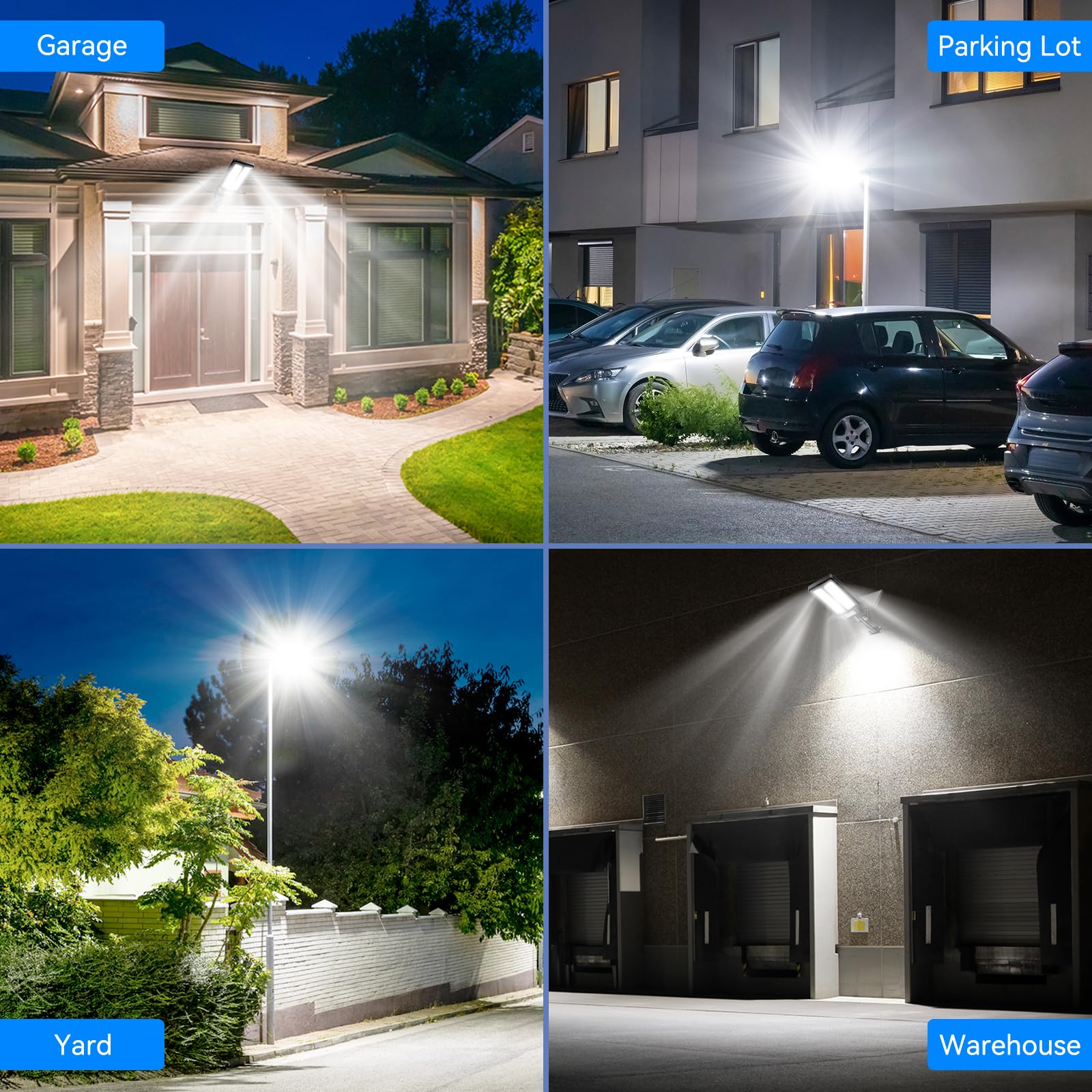 Adewalk 1200W Solar Straßenlaterne mit Fernbedienung, IP66 Wasserdichte Solarlampen für Außen mit Bewegungssensor, 6500K Split Solarleuchten LED Solar Strahler Außen für Gärten Garage Straßen