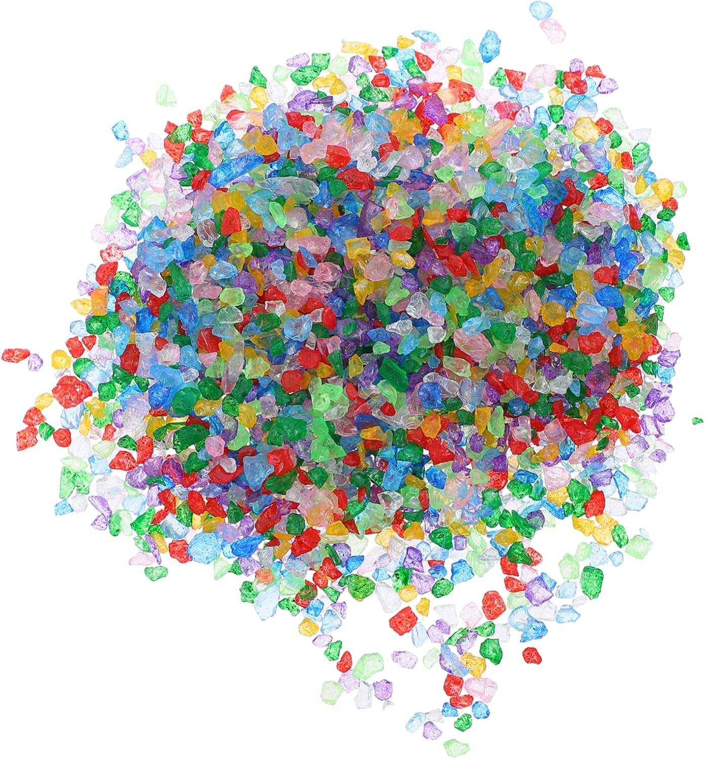 VILLFUL Irregular Glass Candlestick Glass Sand Fake Crushed Ice Rocks