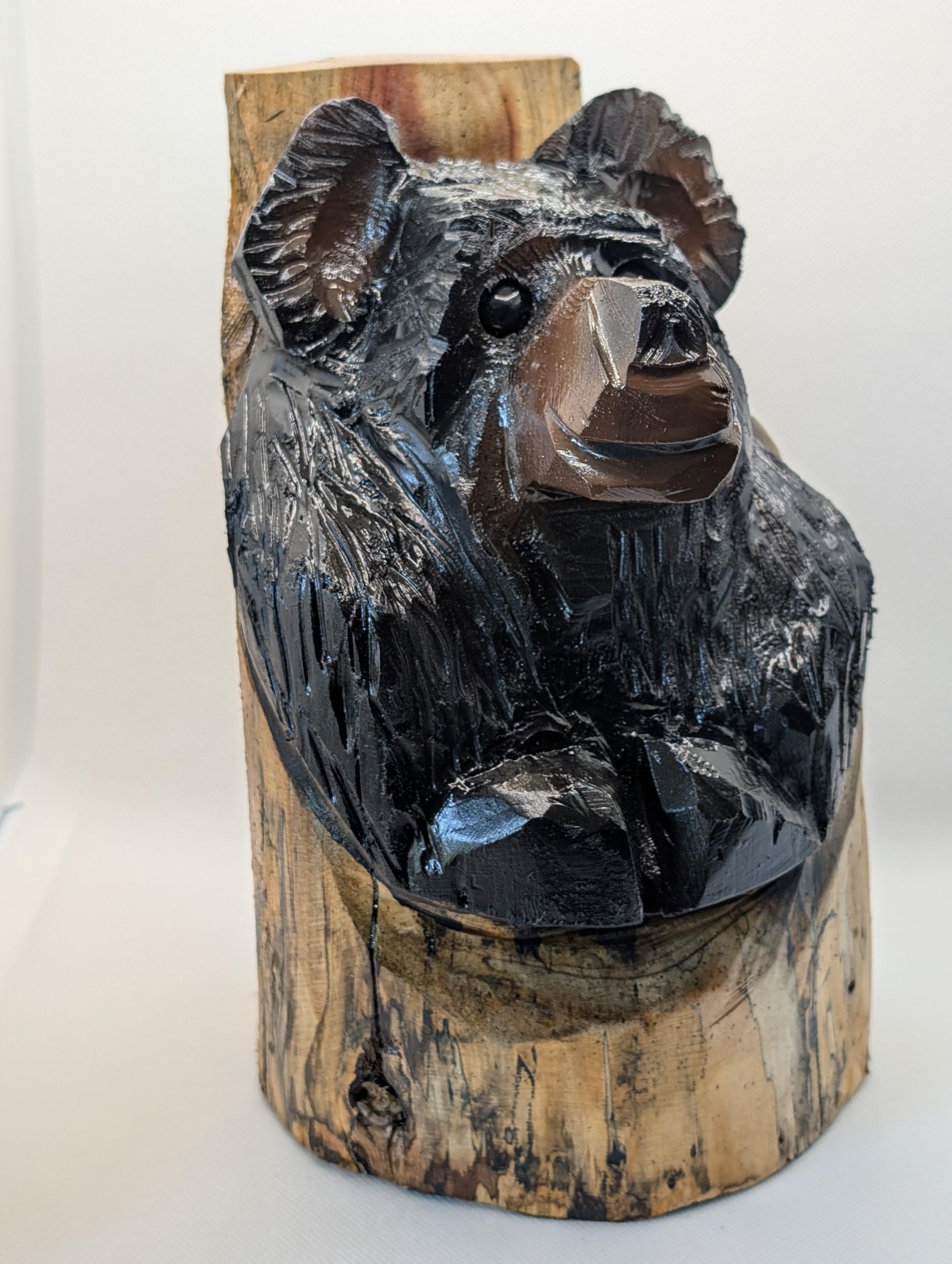 Chainsaw Carving - Bear Carving - Cedar - Small Chainsaw Carving by Creation Carvings