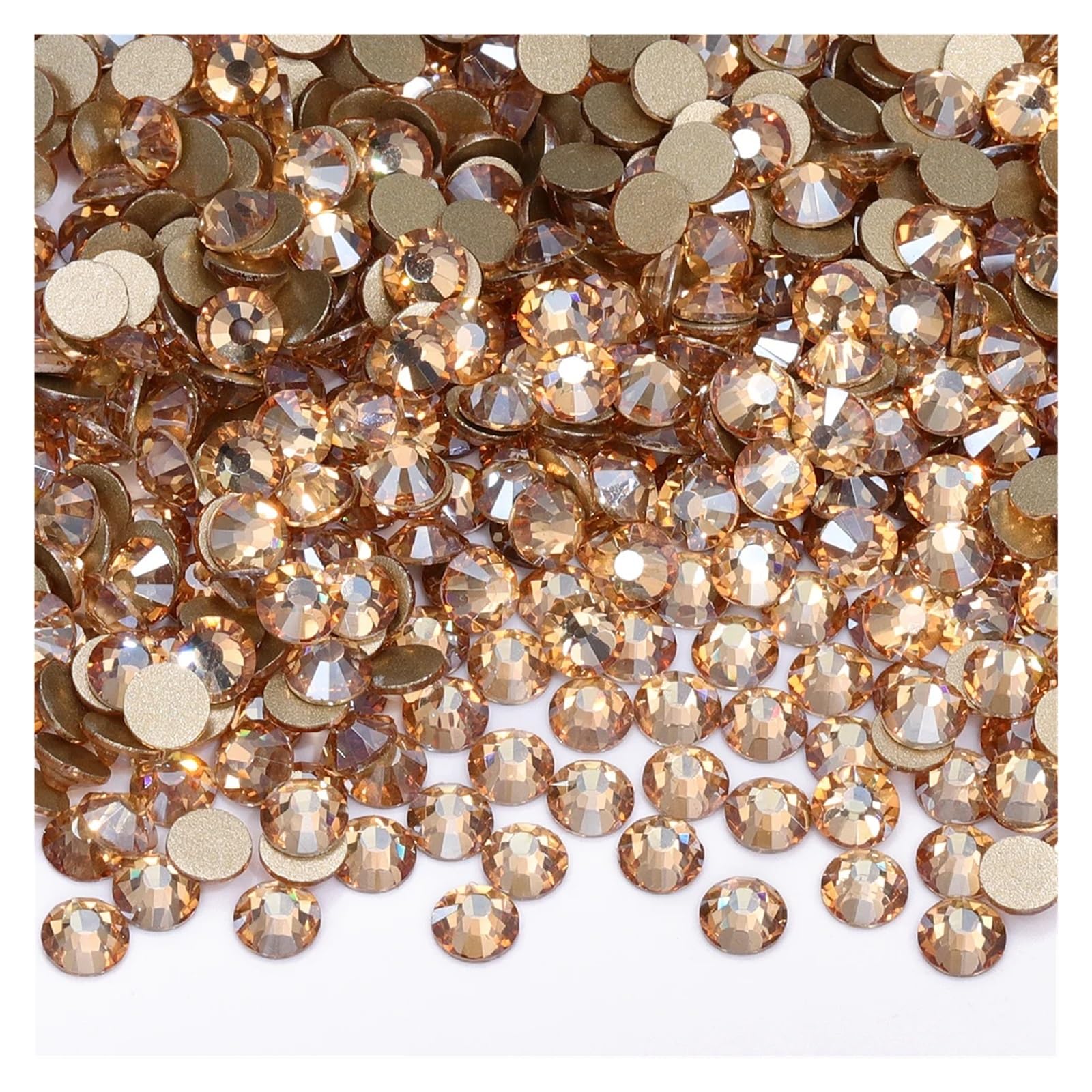 Strass thermocollants dorés en verre pour réparer et embellir vos vêtements ternes